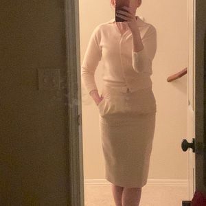 100% silk skirt - creme